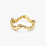 14K Gold Sculptural Wave Band Ferkos Fine Jewelry