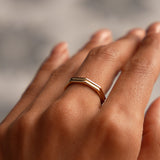 14K Octagon Double Band Ring Ferkos Fine Jewelry