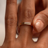 14K Octagon Double Band Ring Ferkos Fine Jewelry