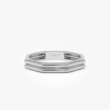 14K Octagon Double Band Ring Ferkos Fine Jewelry
