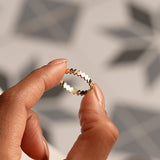 14K Flat Oval Link Band Ring Ferkos Fine Jewelry