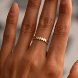 14K Flat Oval Link Band Ring Ferkos Fine Jewelry