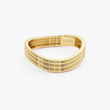 14k Gold Multi-Ribbed Statement Ring Ferkos Fine Jewelry
