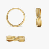 14k Gold Multi-Ribbed Statement Ring Ferkos Fine Jewelry