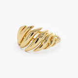 14k Gold Chunky Wave Dome Cocktail Ring Ferkos Fine Jewelry