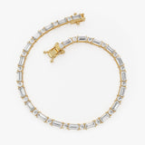 6.00 ctw 14K Gold Baguette & Round Lab Grown Diamond Tennis Bracelet - 14k Gold, view 2