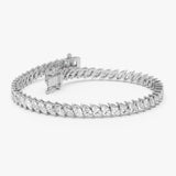 8.75 ctw 14K Gold Marquise Lab Grown Diamond Tennis Bracelet 14k White Gold Ferko's Fine Jewelry