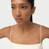 14K Gold Round Lab Grown Diamond Five Station Necklace - 0.50 ctw Ferkos Fine Jewelry