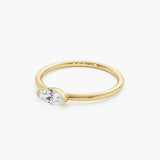 0.25 ctw 14K Gold Marquise Lab Grown Diamond East West Solitaire Ring - 14k Gold, view 2