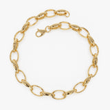 14K Gold Oval Link Chain Bracelet - 9x5.5 MM Ferko's Fine Jewelry