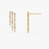14K Gold Round Lab Grown Diamond Waterfall Drop Earrings - 0.92 ctw Ferkos Fine Jewelry
