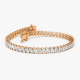 8.75 ctw 14K Gold Marquise Lab Grown Diamond Tennis Bracelet 14k Rose Gold Ferko's Fine Jewelry