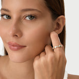 14K Gold Marquise and Round Lab Grown Diamond Wave Eternity Ring - 1.05 ctw Ferkos Fine Jewelry