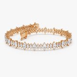 7.50 ctw 14K Gold Marquise Lab Grown Diamond Tennis Bracelet Ferko's Fine Jewelry