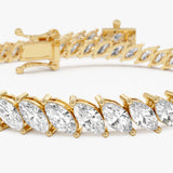 8.75 ctw 14K Gold Marquise Lab Grown Diamond Tennis Bracelet Ferko's Fine Jewelry