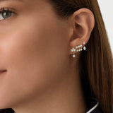 0.17 ctw 14K Gold Marquise Lab Grown Diamond Bezel Stud Earring Ferko's Fine Jewelry