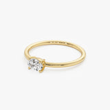 0.30 ctw 14K Gold Oval Lab Grown Diamond Solitaire Ring - 14k Gold, view 2