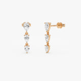 14K Pear Shape Lab Grown Diamond Drop Earrings - 1.15 ctw Ferkos Fine Jewelry