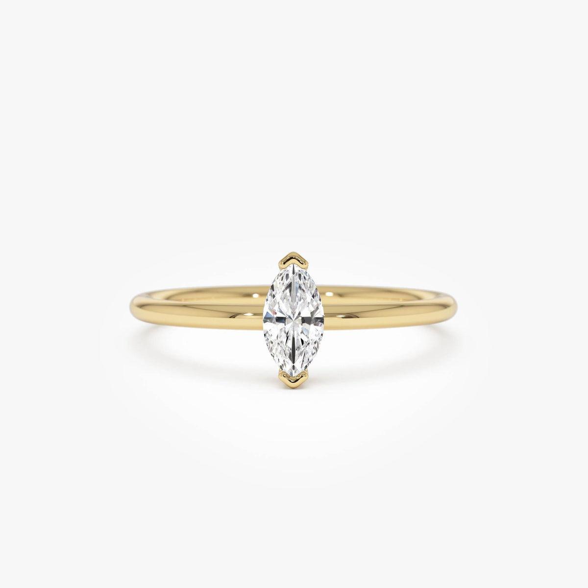 0.25 ctw 14K Gold Marquise Lab Grown Diamond Solitaire Ring 14k Gold Ferko's Fine Jewelry