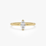 0.25 ctw 14K Gold Marquise Lab Grown Diamond Solitaire Ring - 14k Gold