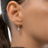 14K Gold Round Lab Grown Diamond Georgian Style Huggie Earrings - 1.55 ctw Ferko's Fine Jewelry