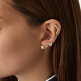 0.19 ctw 14K Gold Marquise Lab Grown Diamond Butterfly Flat Back Piercing, worn on model, view 3