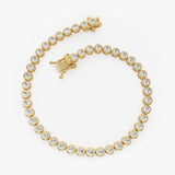 3.40 ctw 14K Gold Round Lab Grown Diamond Bezel Tennis Bracelet - 14k Gold, view 2