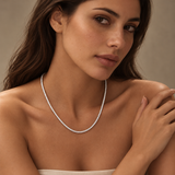8.95 ctw 14K Round Lab Grown Diamond Classic Four Prong Tennis Necklace Ferkos Fine Jewelry