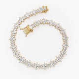7.50 ctw 14K Gold Marquise Lab Grown Diamond Tennis Bracelet Ferko's Fine Jewelry