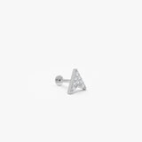 0.05 ctw 14K Gold Arrow Lab Grown Diamond Cartilage Stud Earring - 14k White Gold
