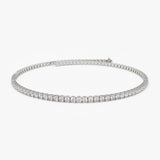 4.00 ctw 14K Lab Round Grown Diamond Four Prong Tennis Bracelet 14k White Gold Ferko's Fine Jewelry