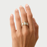 14K Gold Marquise Lab Grown Diamond Ring with Pear Side Stones - 1.80 ctw Ferkos Fine Jewelry
