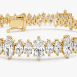 7.50 ctw 14K Gold Marquise Lab Grown Diamond Tennis Bracelet Ferko's Fine Jewelry