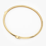0.55 ctw 14K Gold Oval Lab Grown Diamond Bezel Bangle Bracelet - 14k Gold, view 2