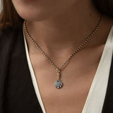 14K Gold Round Lab Grown Diamond Seashell Charm Only - 0.75 ctw Ferkos Fine Jewelry