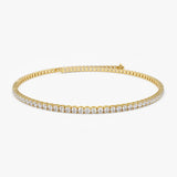 4.00 ctw 14K Lab Round Grown Diamond Four Prong Tennis Bracelet 14k Gold Ferko's Fine Jewelry