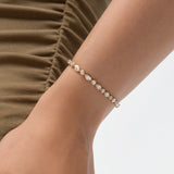 3.75 ctw 14K Gold Marquise Lab Grown Diamond Bezel Tennis Bracelet Ferko's Fine Jewelry