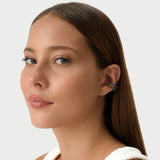 14K Gold Natural Emerald Huggie Hoop Earrings, Green Gemstone Hoops