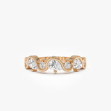 14K Gold Pear Lab Grown Diamond Wave Ring - 0.80 ctw Ferkos Fine Jewelry