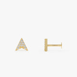0.05 ctw 14K Gold Arrow Lab Grown Diamond Cartilage Stud Earring - 14k Gold