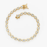 5.00 ctw 14K Gold Oval Lab Grown Diamond Bezel Tennis Bracelet - 14k Gold, view 3