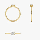 0.30 ctw 14K Gold Oval Lab Grown Diamond Solitaire Ring - 14k Gold, view 3