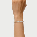 10.20 ctw 14K Gold Marquise Lab Grown Diamond Tennis Bracelet, worn on model, view 2