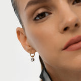 14K Gold Round Lab Grown Diamond Georgian Style Huggie Earrings - 1.55 ctw Ferko's Fine Jewelry