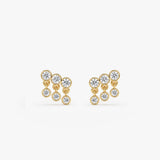 14K Dangling Bezel Set Lab Grown Diamond Studs - 0.45 Ctw 14k Gold Ferkos Fine Jewelry