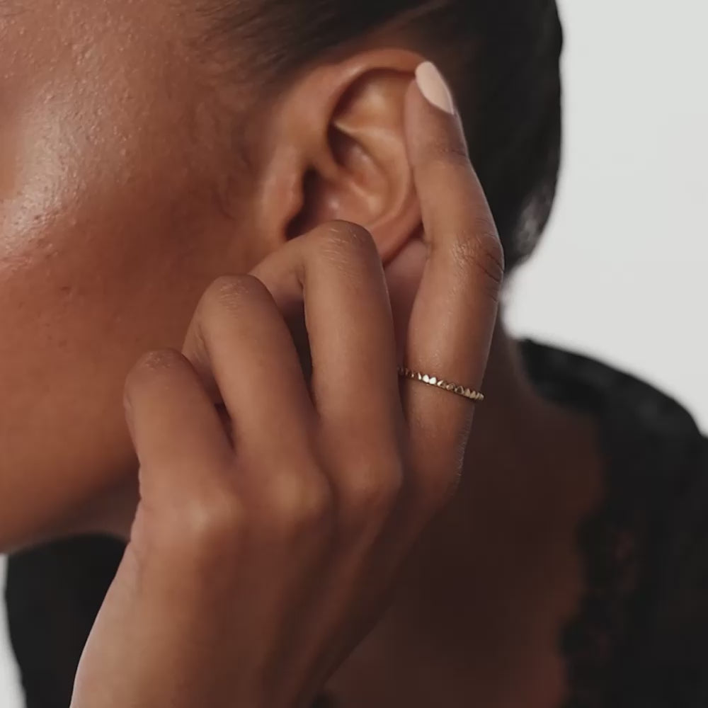 14k Gold Mini Heart Eternity Ring Ferkos Fine Jewelry