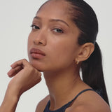 14k Gold Geometric Faceted Huggie Hoop Earrings - 14MM Ferkos Fine Jewelry