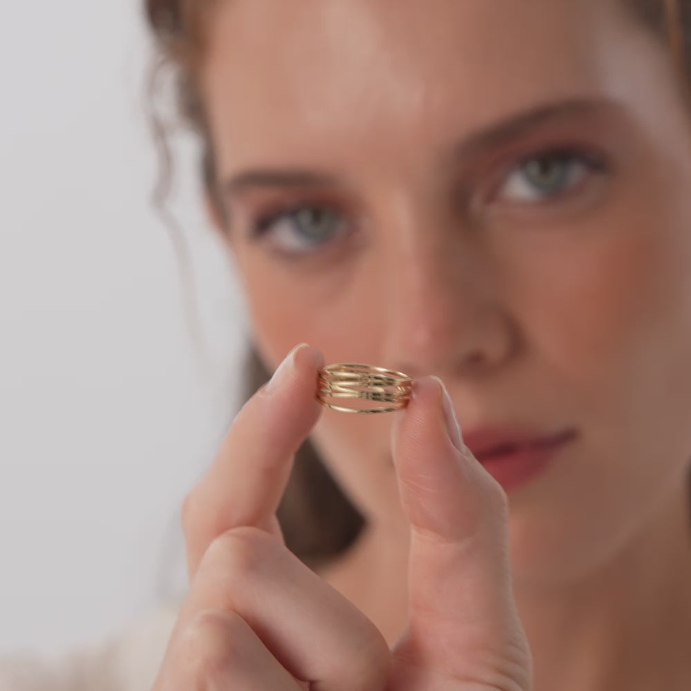 14k Multi-Intertwine Band Crossover Statement Ring Ferkos Fine Jewelry