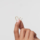 14k Gold Paperclip Hoop Earrings