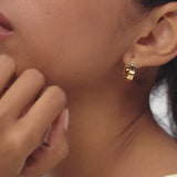 14k Gold Geometric Oval Hoop Earrings Ferkos Fine Jewelry